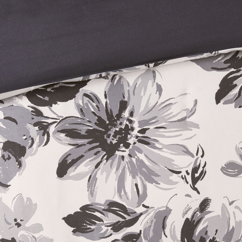 Three Posts Teen Leyt Floral Print Comforter Set Reviews Wayfair