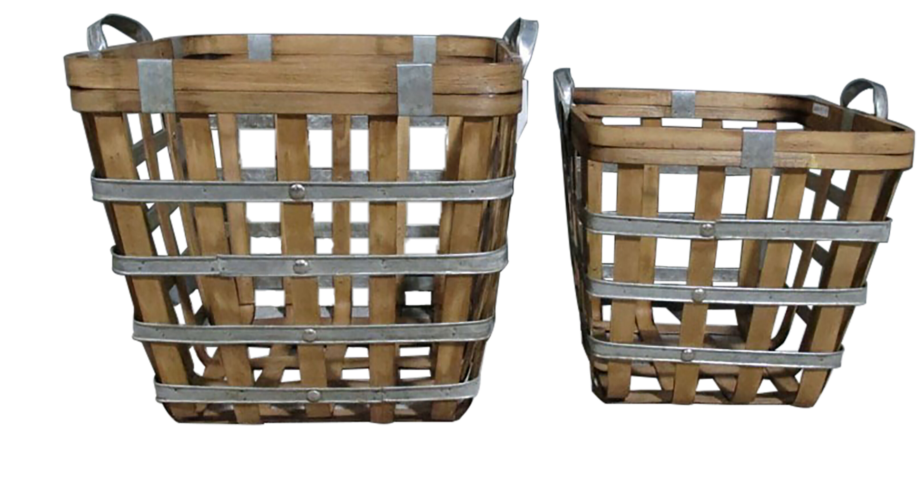 square woven baskets