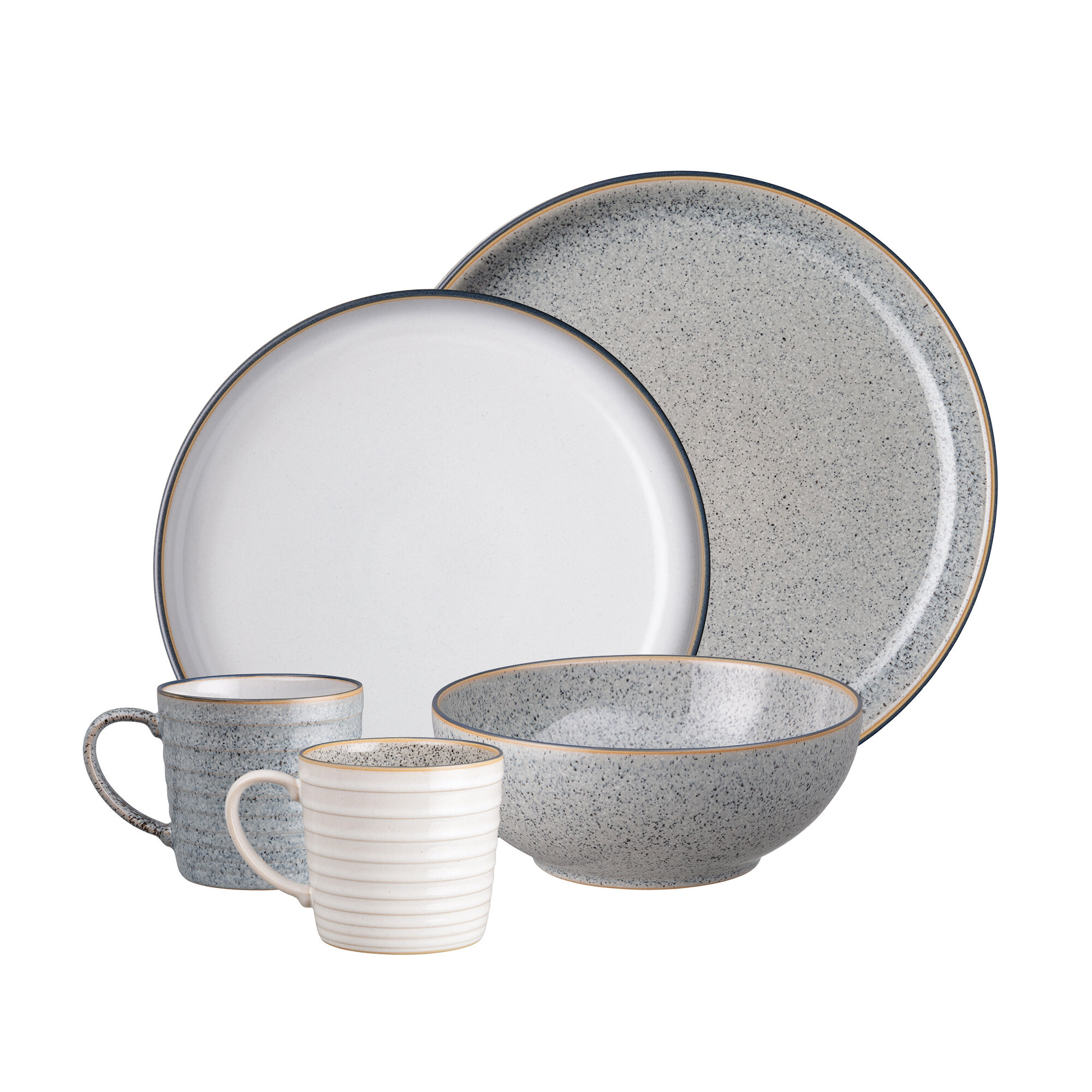 Denby Studio Grey Stoneware Dinnerware Set - Service for 4 | Wayfair