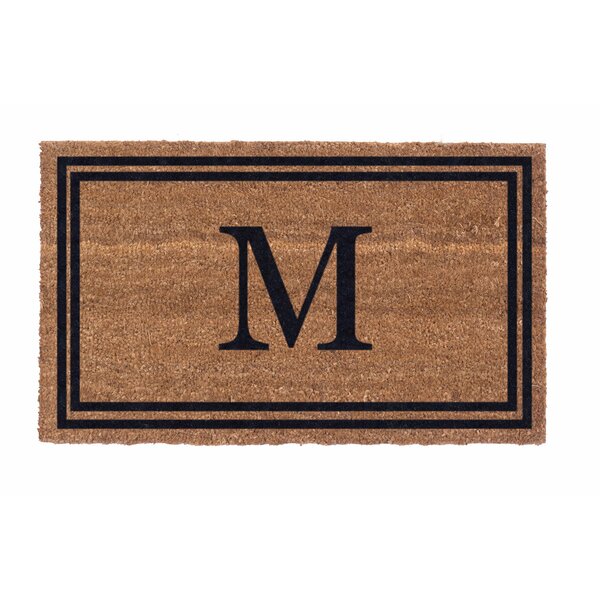 Large Double Door Size First Impression Exclusive Hand Crafted Myla Monogrammed Entry Doormat -RC2004N 17.7 x 47.25