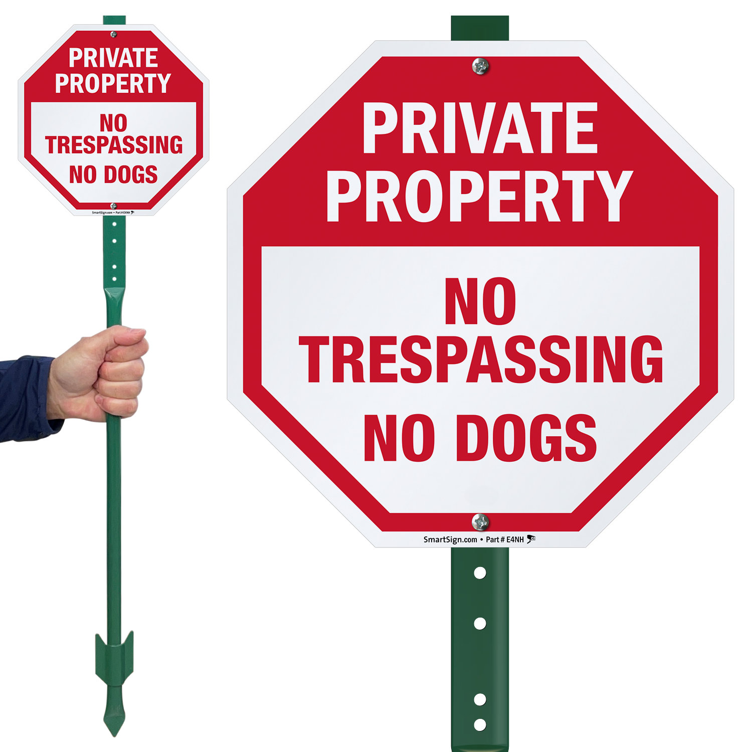 Private Property No Soliciting No Trespassing Under surveillance Aluminum sign P 