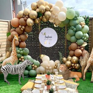 Jungle Animals Cutouts Safari Animals Centerpiece Sticks for Baby Showers Kids Birthday Party Decorations Table Toppers 35 Pcs Jungle Safari Animal Themed Party Supplies