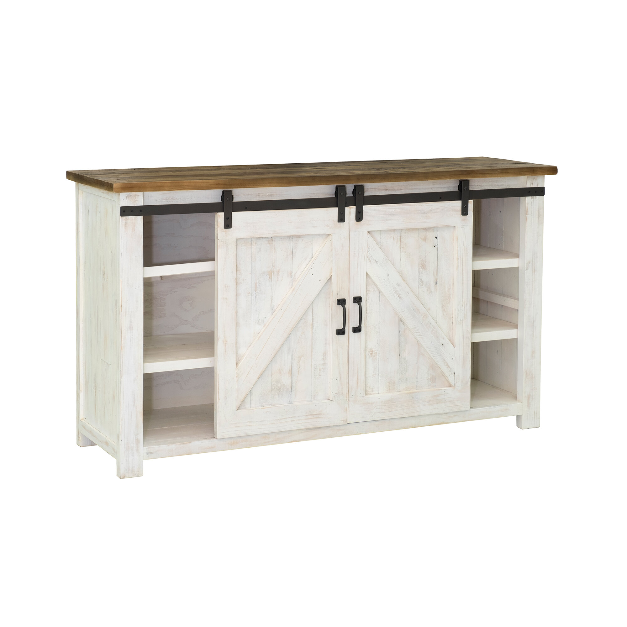 Gracie Oaks Coonrod 60.04'' Wide Pine Credenza & Reviews | Wayfair