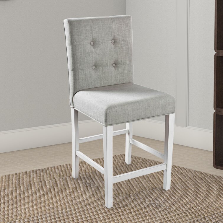 Gracie Oaks Westcliffe Tufted Side Chair in White/Gray | Wayfair