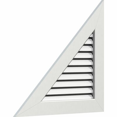 Pvc Right Triangle Left Side Gable Vent With Flat Trim Frame In