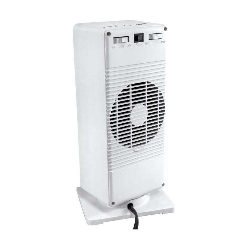 Comfort Zone Oscillating 1500 Watt Electric Fan Tower Heater