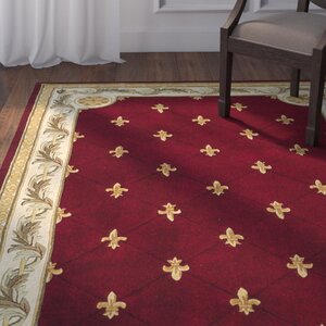 Totternhoe Red FleurDeLis Rug