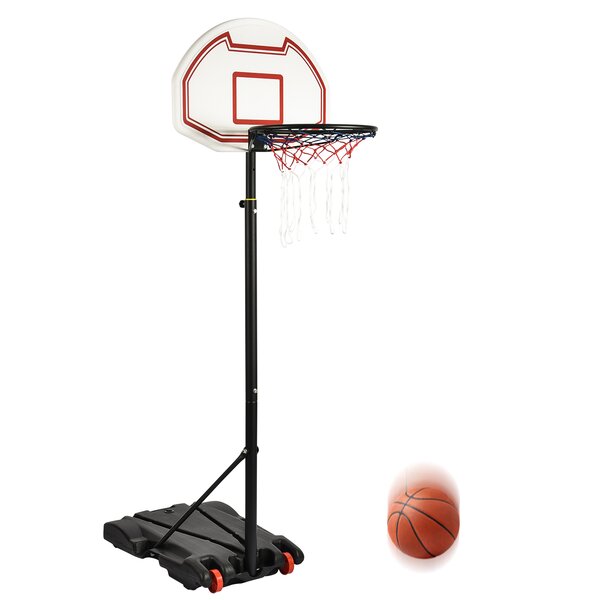 Portable Basketball Hoop,Height Adjustable Youth Kids Basketball Rack with Backboard and Wheels,for Outdoor Indoor Basketball Court 