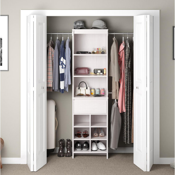 Oak Broom Closet Wayfair