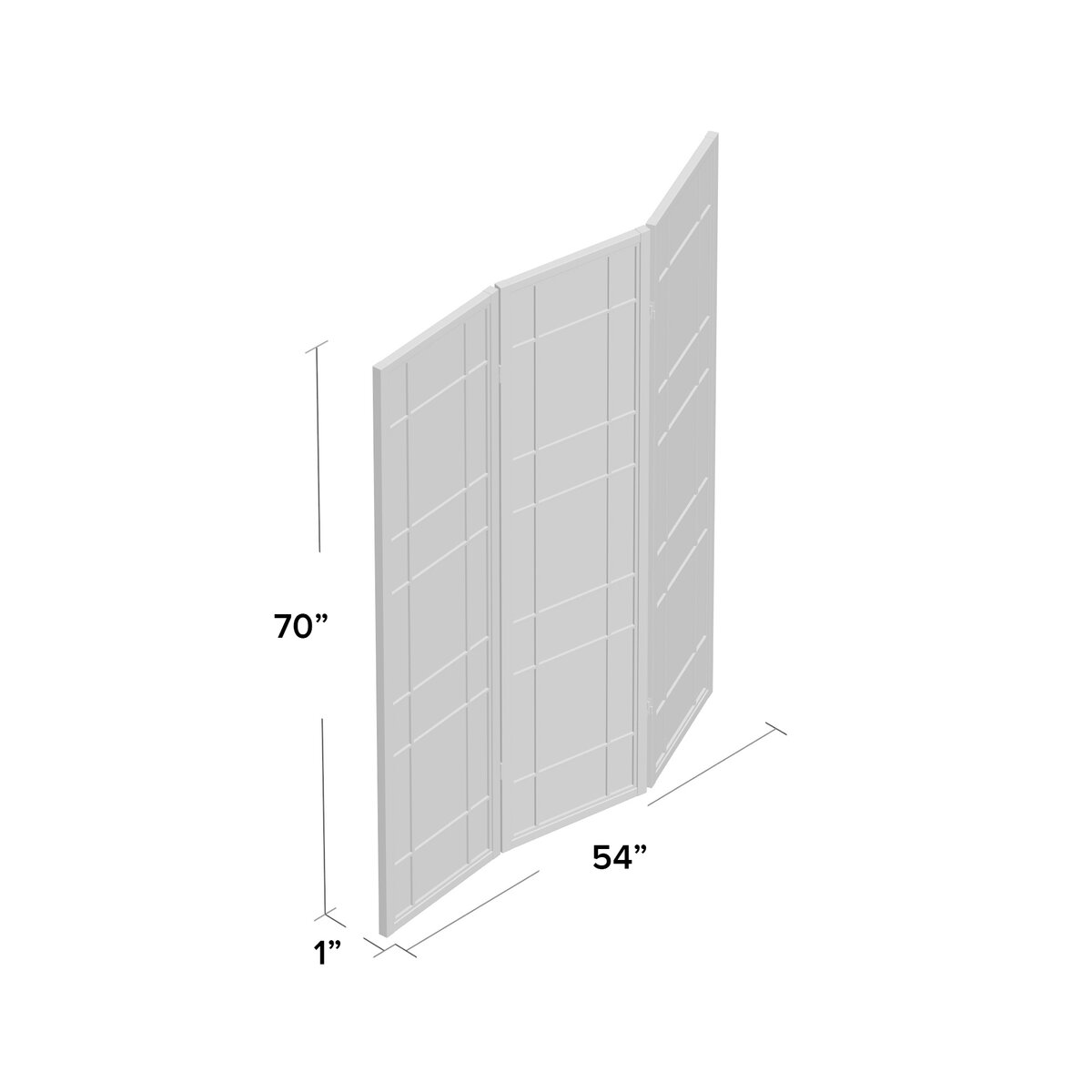 Laurel Foundry Modern Farmhouse Earnhardt 54'' W x 70'' H 3 - Panel ...