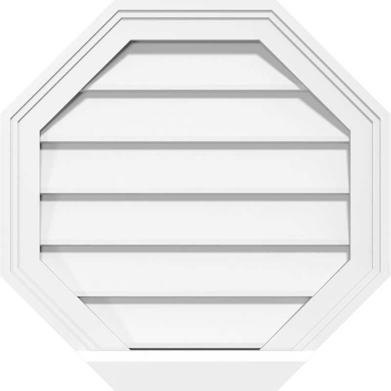 Ekena Millwork Octagonal Surface Mount Non Functional Brickmould Sill Frame Pvc Gable Vent Wayfair