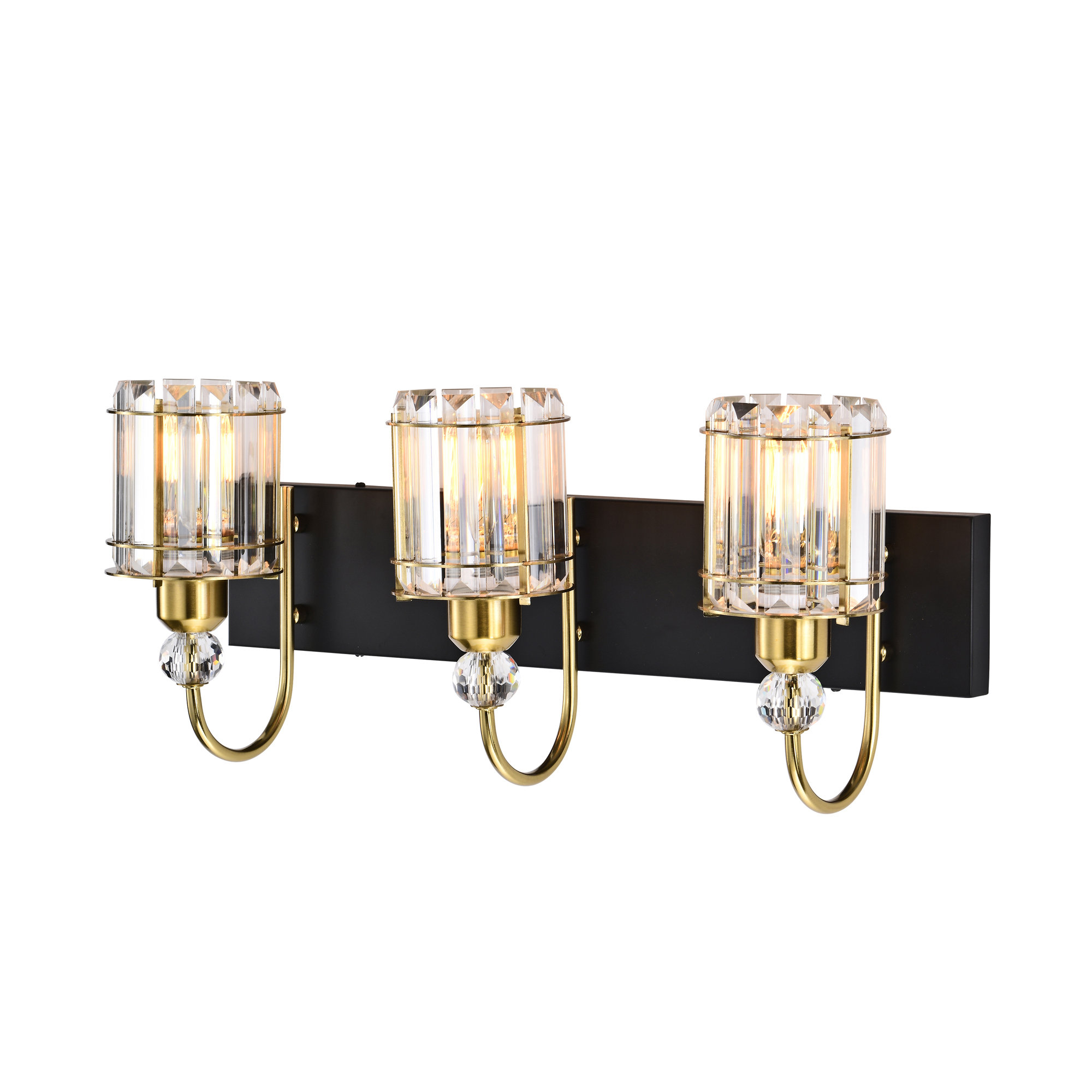 Warehouse of Tiffany 3 Light Gold Candle Wall Light Wayfair