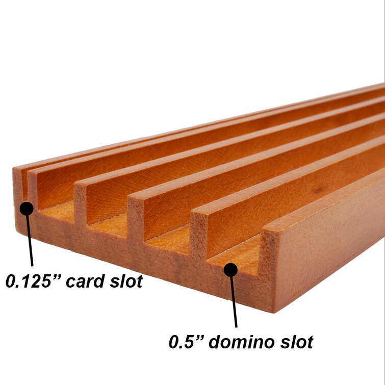 8 Pack Wooden Domino Rack Trays Keep Your Dominos and Playing Cards Safe and in Place or Accessory for Elderly Kids and Adults No More Ruined Games