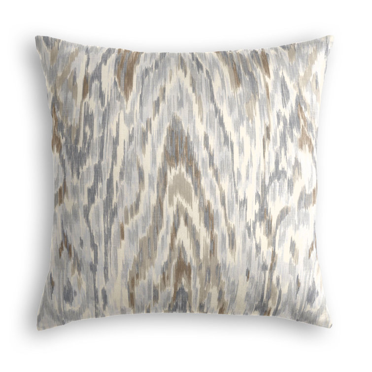 grey ikat pillow