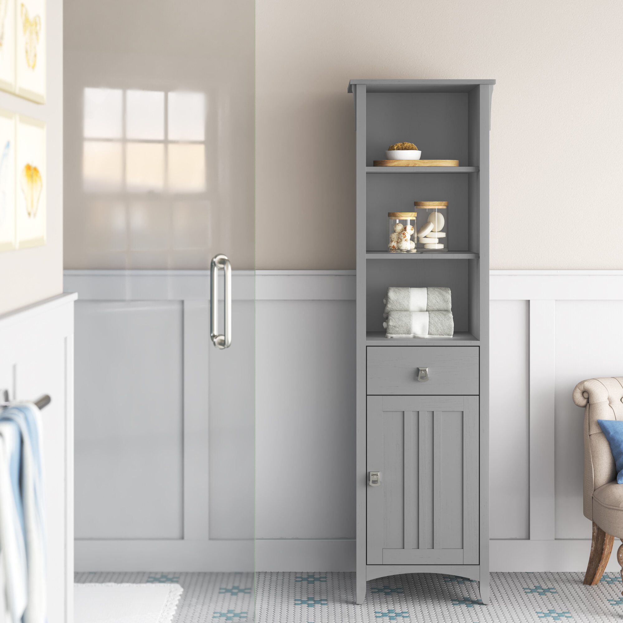 Lark Manor Pernell Freestanding Bathroom Cabinet & Reviews | Wayfair