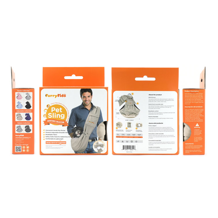 furryfido adjustable pet sling