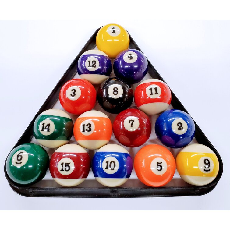 Brown Oak Finish 11.25-in x 13-in x 1.25-in Eight Ball Pool Billiard Rack 
