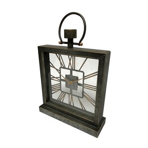 Smokey Cabin See-Thru Mantle Clock