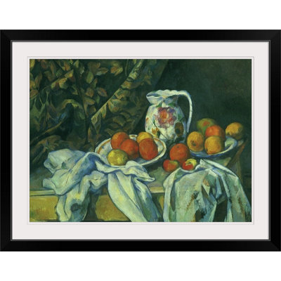 Still Life With Curtain By Paul Cezanne Painting Print Great Big