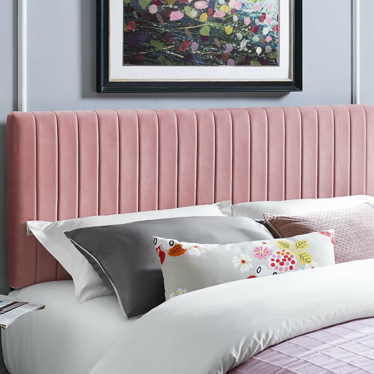 baby pink headboard