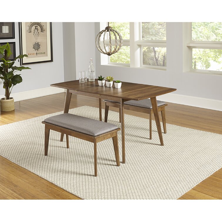 winona butterfly leaf solid wood dining table