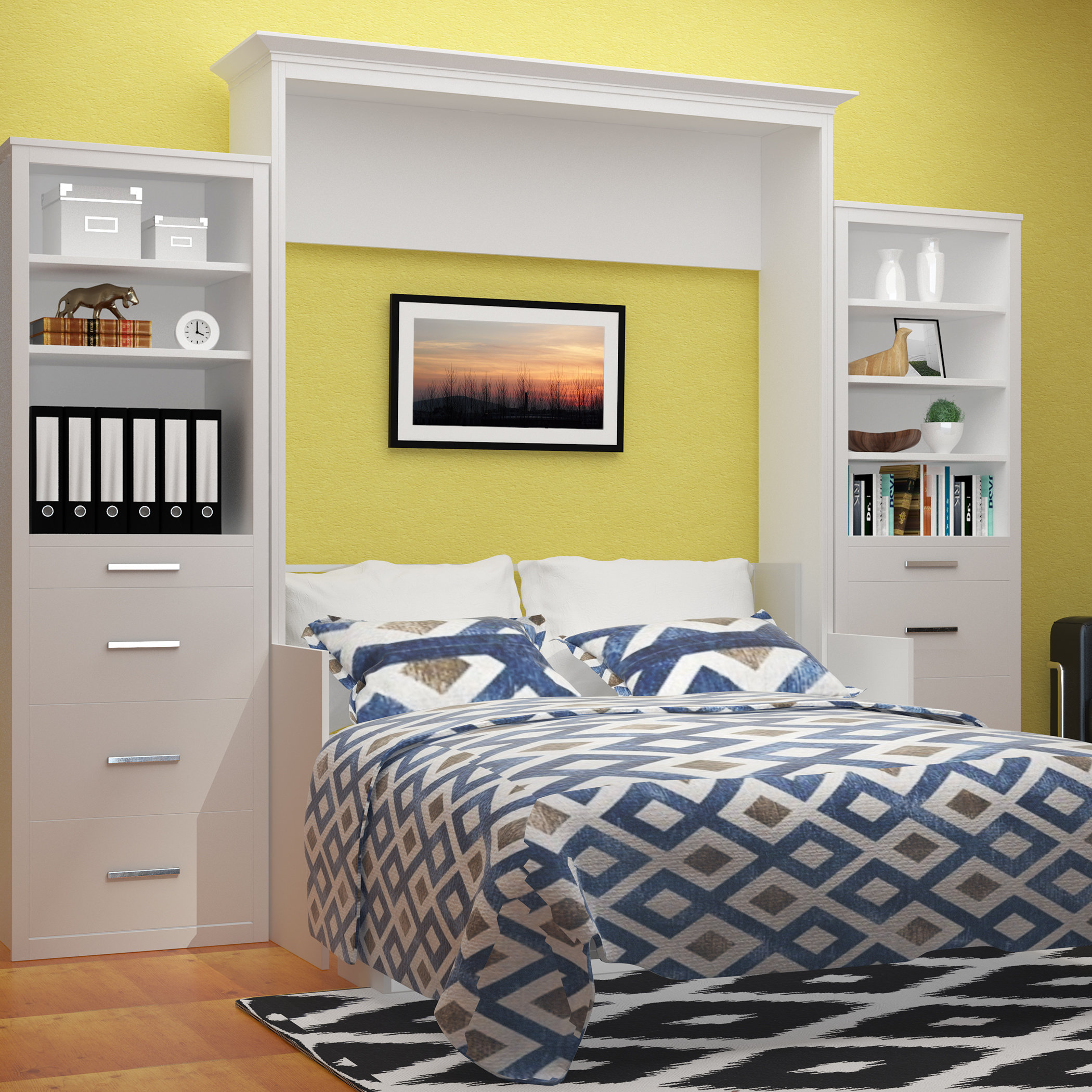 Red Barrel Studio Tova Portrait Wall Queen Murphy Bed Wayfair Tova Portrait Wall Queen Murphy Bed