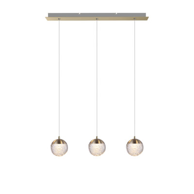 Heatherly 3 - Light Kitchen Island Linear LED Pendant INCOMPLETE