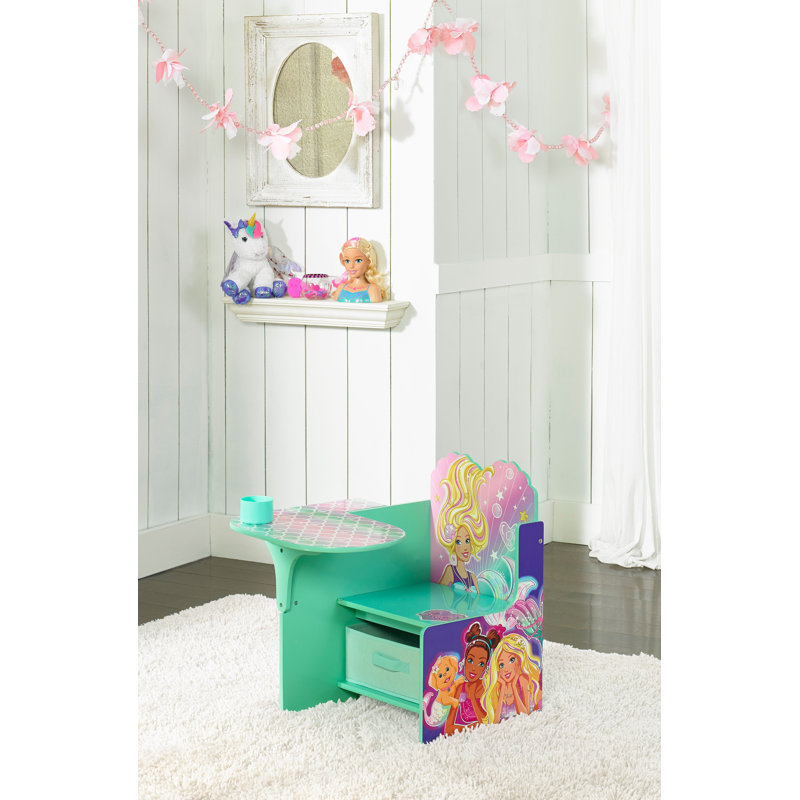 Barbie Mermaid Activity Desk With Storage Bin Wayfair