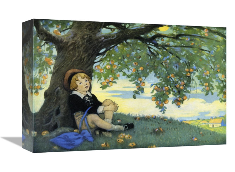 East Urban Home Boy Under An Apple Tree Print On Canvas Wayfair