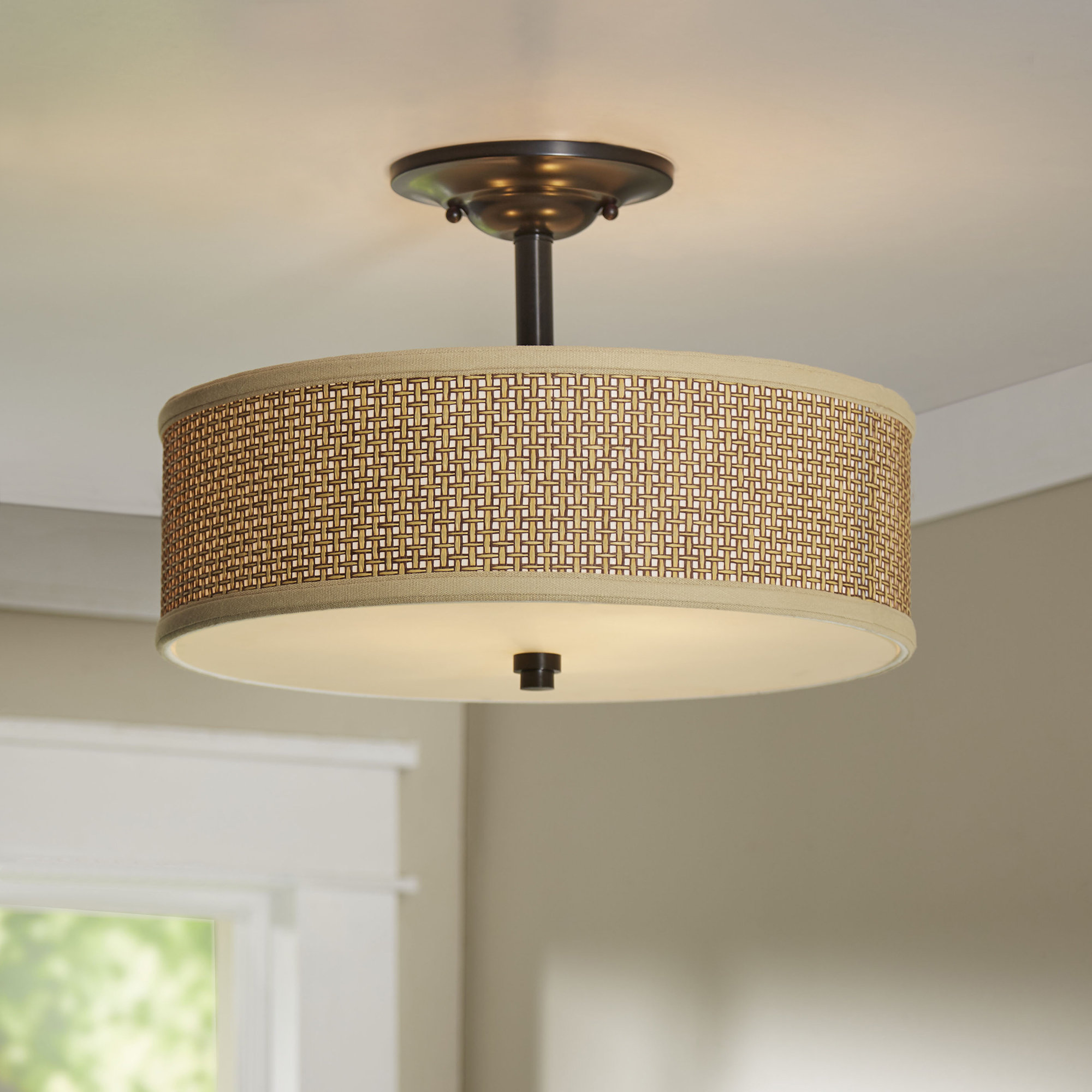 Beachcrest Home Salguero 3 Light 17 Unique Statement Drum Semi Beachcrest Home Salguero 3 Light 17