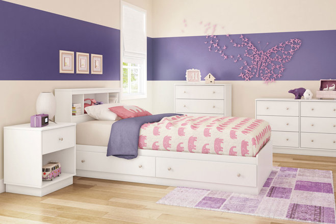 Top Picks Kids Beds Wayfair Pink Purple White S Bedroom