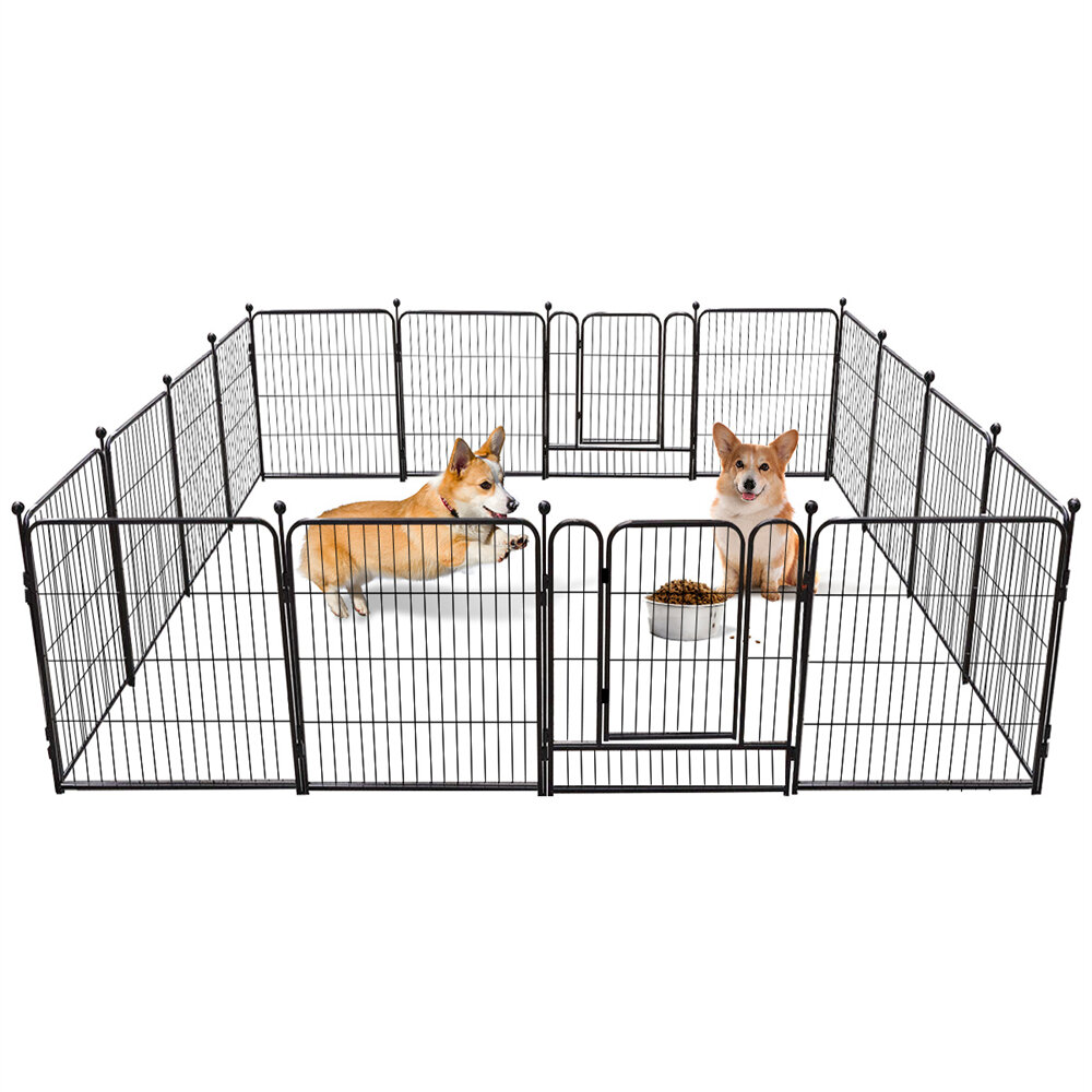 Indoor Bunny Rabbit Cage Crate Kennel Small Pet Dog Single-Door Metal Portable 