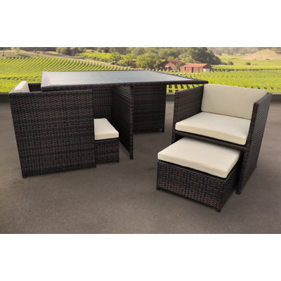 Solis Patio Stella 9 Piece Dining Set with Cushions