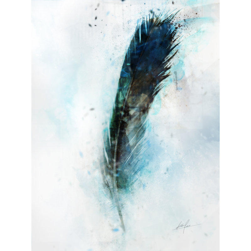 Bungalow Rose Feather By Joshua Acrylic Painting Print On