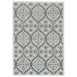 Emma Beige/Blue Area Rug