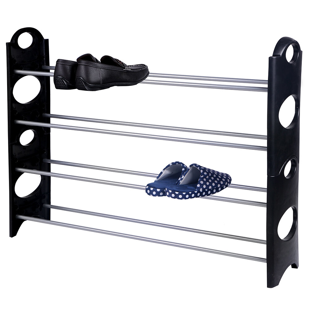 Rebrilliant Metal And Plastic 20 Pair Shoe Rack Wayfair