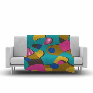 Jacqueline Milton Free-Form Multicolor Vector Fleece Blanket