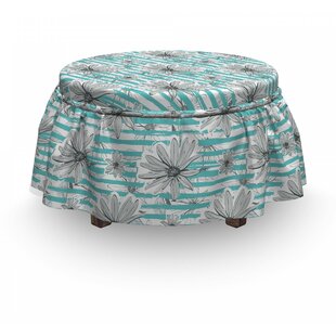 Chamomile Spring Flower Ottoman Slipcover (Set Of 2) By East Urban Home