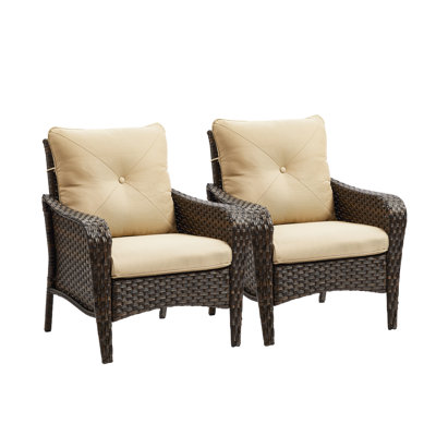 ( incomplete missing cushion  ) Alecxa Patio Chair with Cushions set 2 