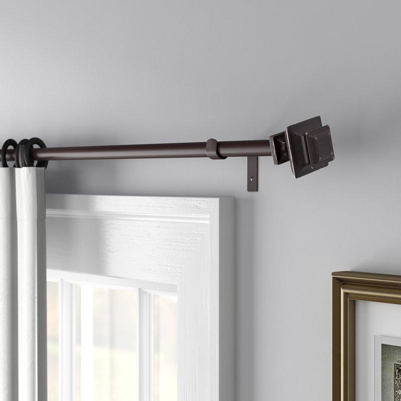 Three Posts Atlanta Core Square Telescoping Drapery Rod Set