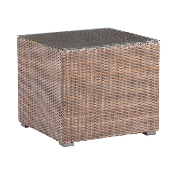 Bungalow Rose Pekalongan Outdoor Wicker Side Table Wayfair
