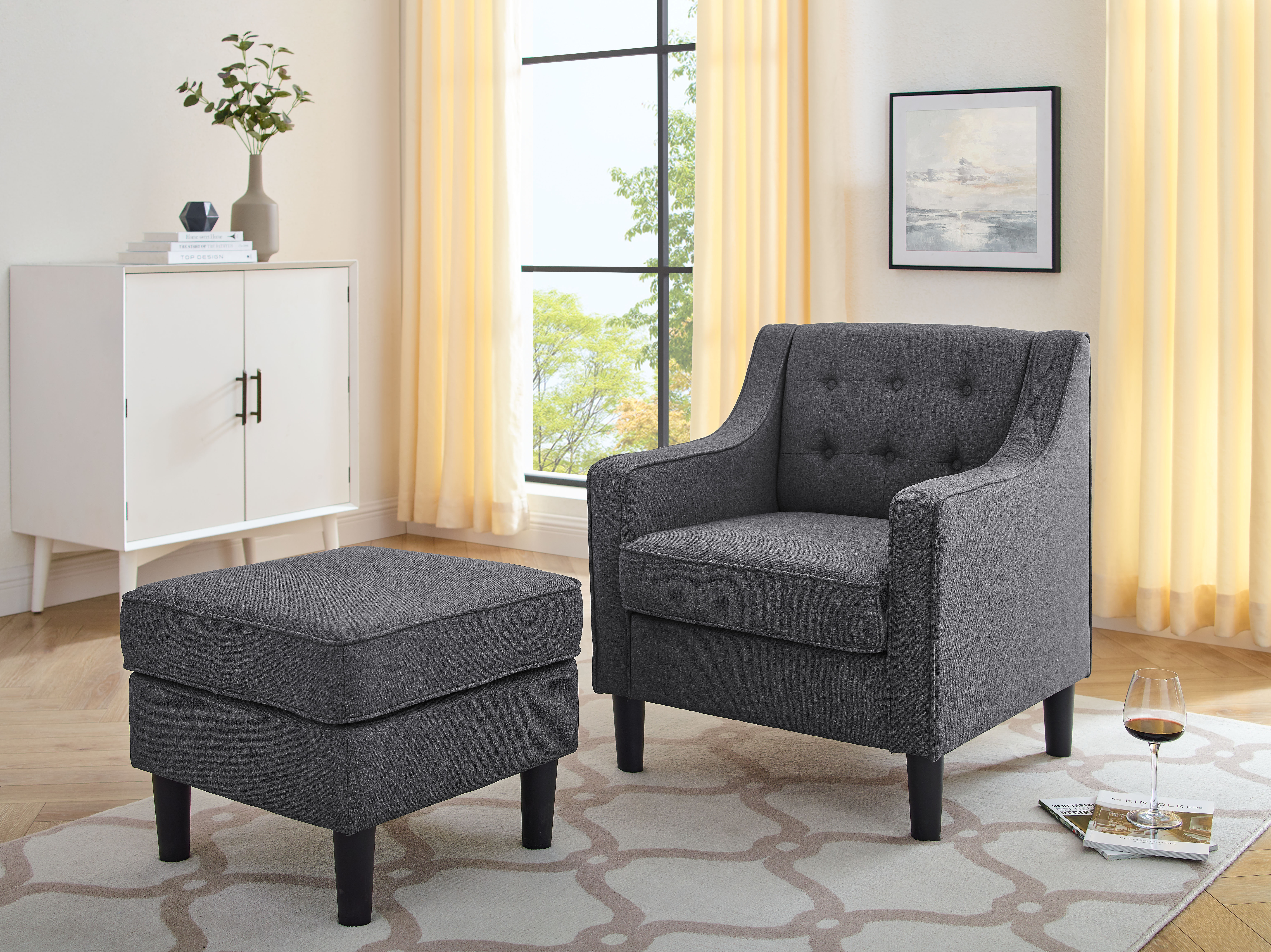 Red Barrel Studio Fieldbrook Armchair And Ottoman Reviews Wayfair