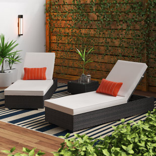 cushioned lounge chair outdoor