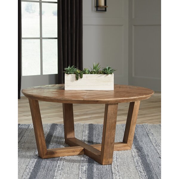 narron solid wood coffee table