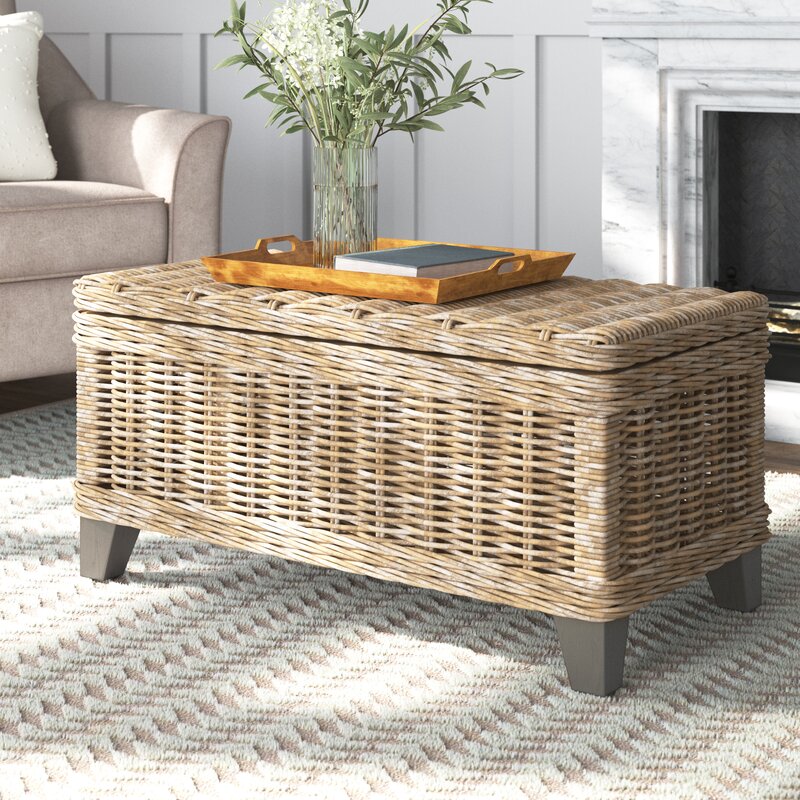 Birch Lane Madewell Rattan Coffee Table with Storage & Reviews | Wayfair.ca