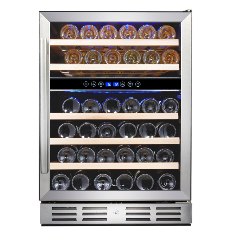 Kalamera 46 Bottle Dual Zone Built In Wine Refrigerator Reviews Wayfair
