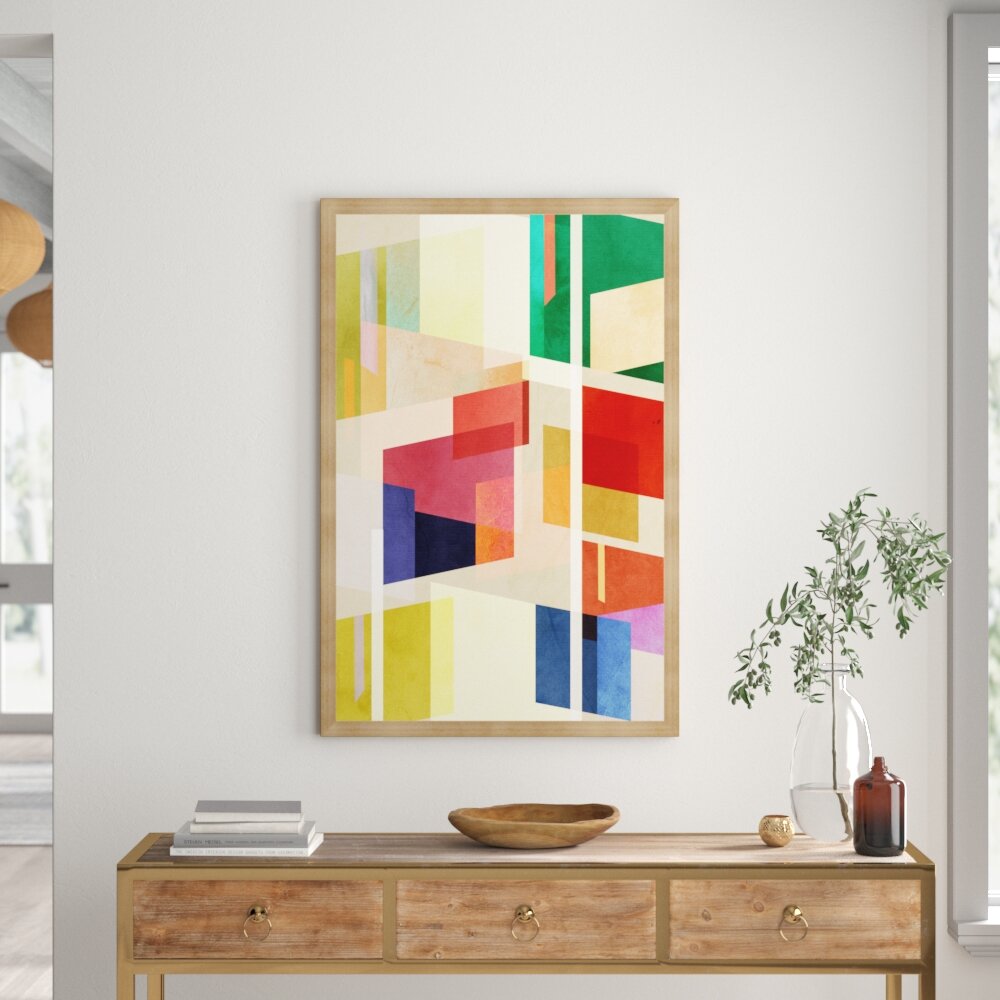 George Oliver Abstract Midcentury Square Geometric - Graphic Art ...