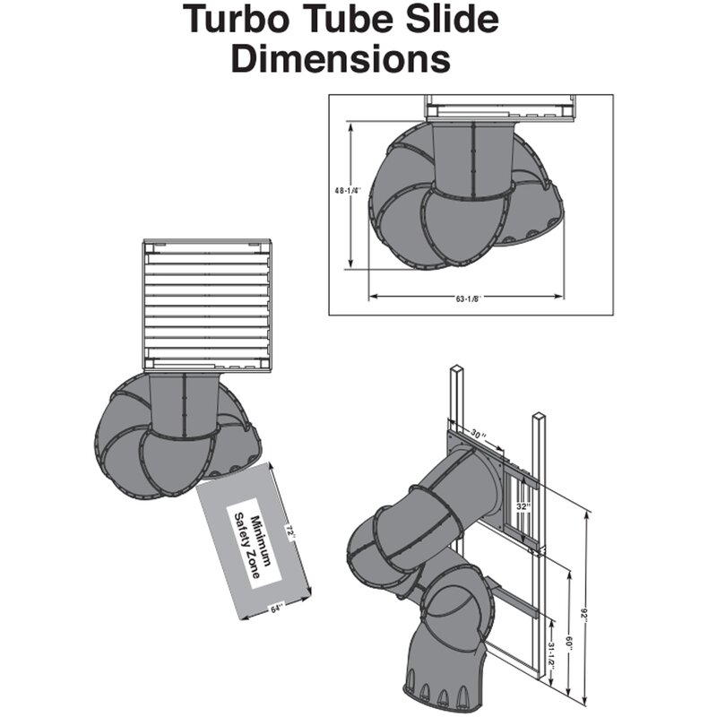 Turbo Tube Slide For 5 Deck