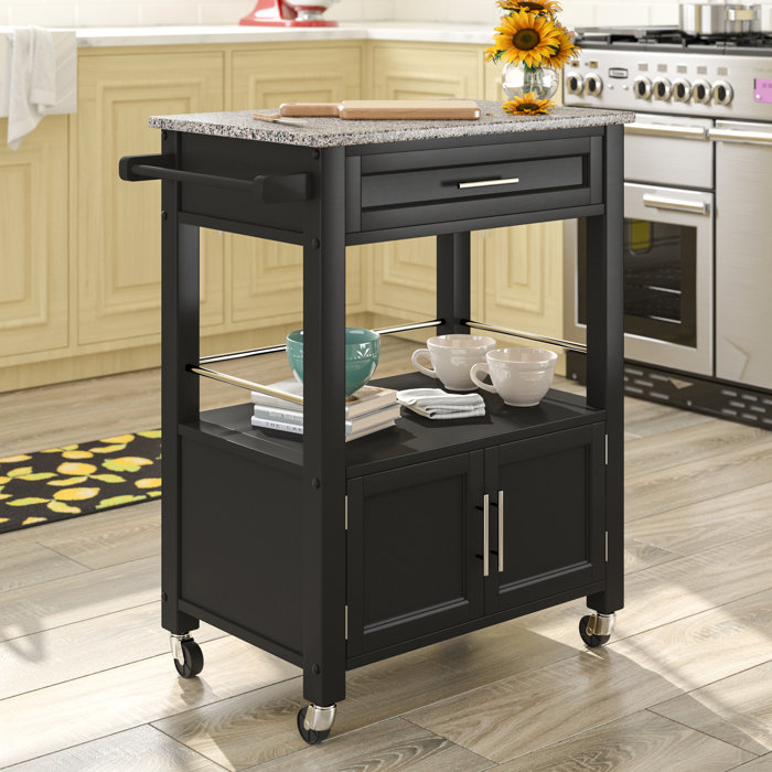 Andover Mills Palouse Kitchen Island With Granite Top Reviews