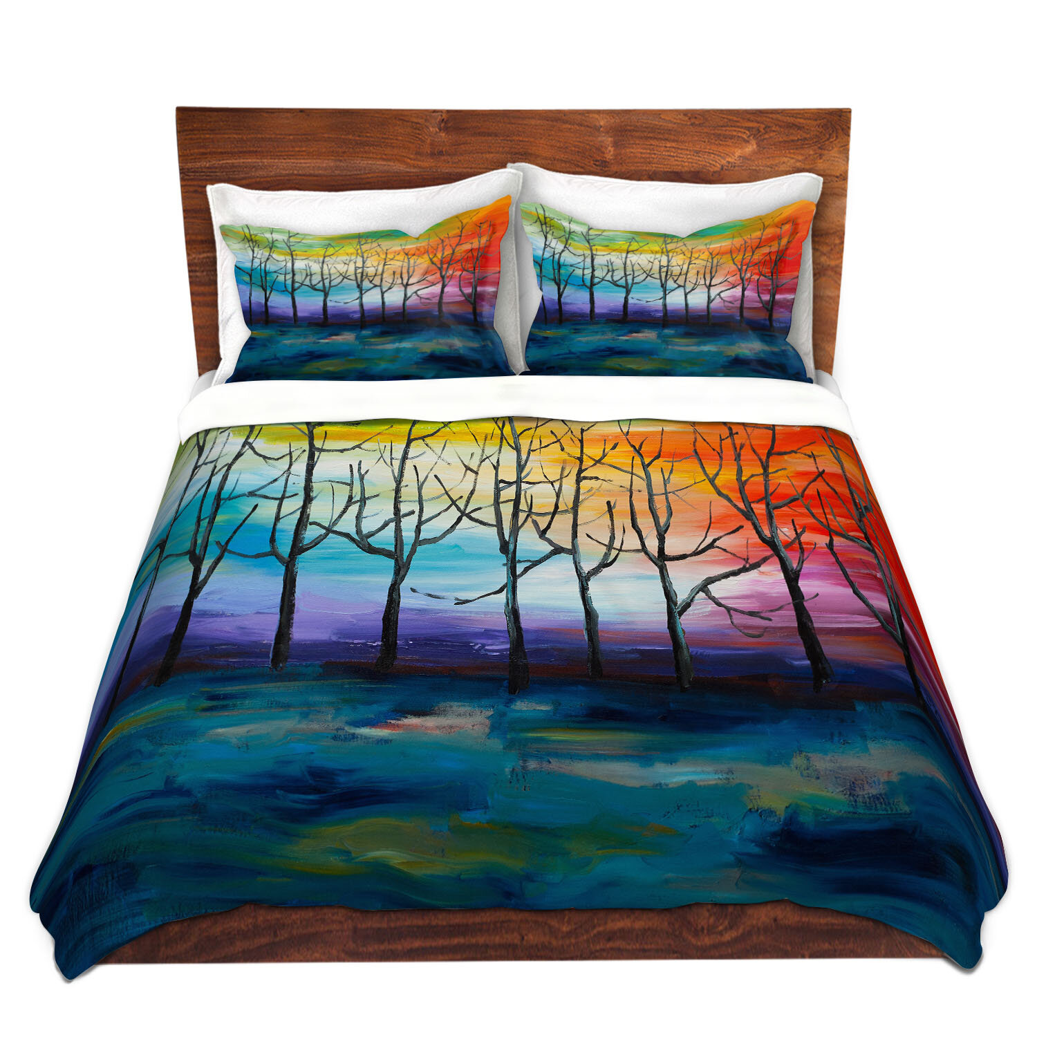 East Urban Home Rainbow Trees Duvet Cover Set Wayfair